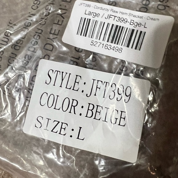 Cream Corduroy Shacket-Closet Candy - Picture 10 of 12